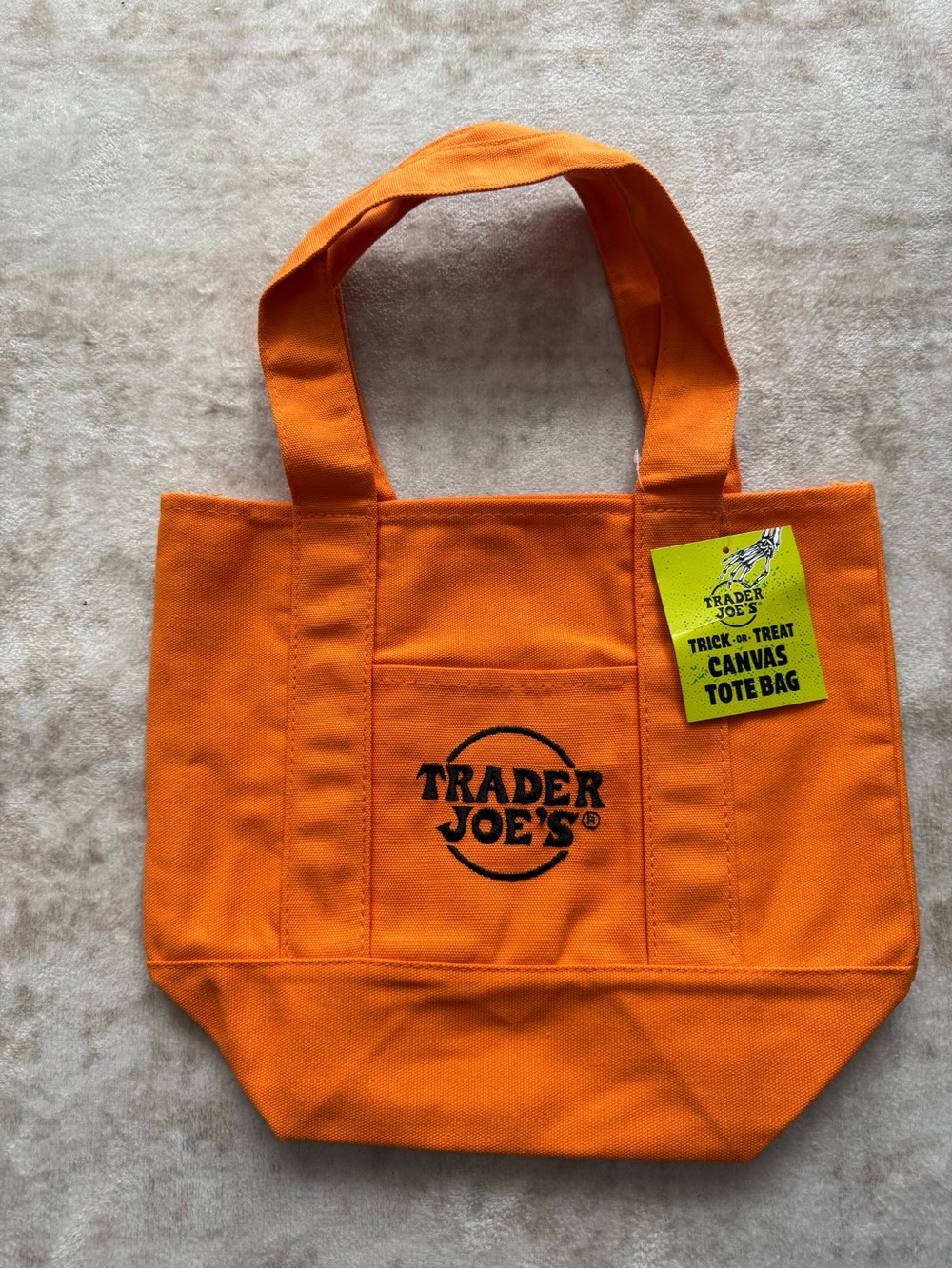 Trader Joe's Orange Canvas Tote Bag